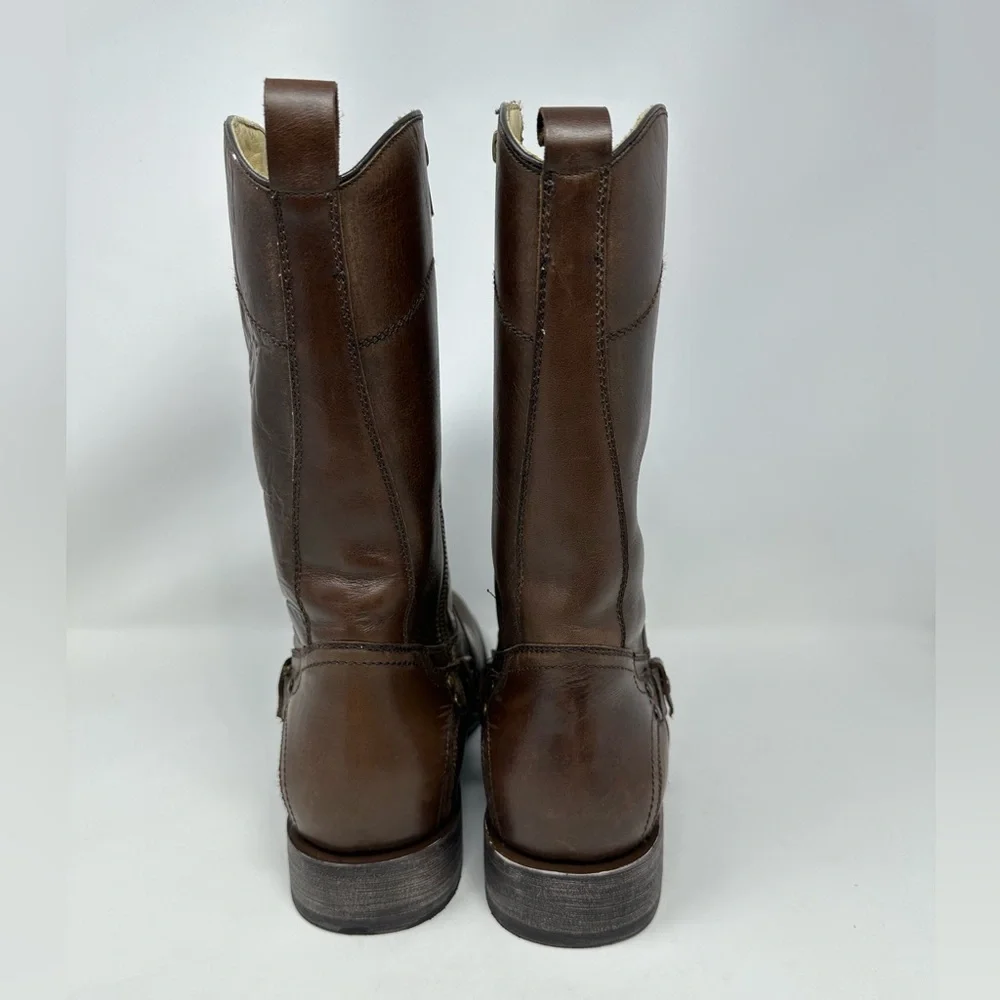Corral‎ Western Boots Leather Strap Zip Closure Brown G1404 Men's Size 9.5